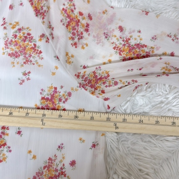 New Vince Camuto boho floral V-neck tiered ruffle mini dress size L - Picture 6 of 9